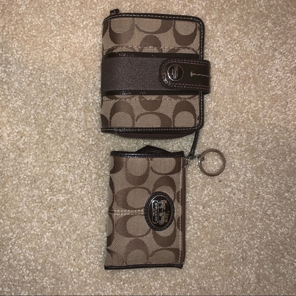 Coach wallet & matching keychain coin purse